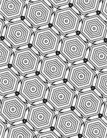 Escher's Abstract Geometric Pattern Black And White vector