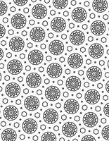 Sun In Circles Geometric Pattern Black And White vector