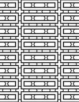 Mosaic Window Black And White Geometric Pattern vector