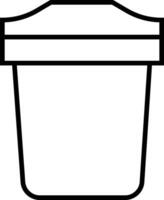Trash bin Garbage icon in line. for apps or web trash dustbin sign icon isolated on elements Waste Disposal, Waste Management, Landfill, Can, Dumping, Dumpster vector