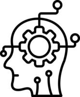 Artificial Intelligence Line Icon vector