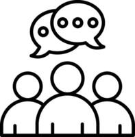 Discussion Line Icon vector