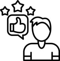 Feedback Line Icon vector