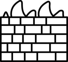 Firewall Line Icon vector