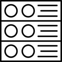Server Line Icon vector