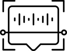 Voice Recognition Line Icon vector