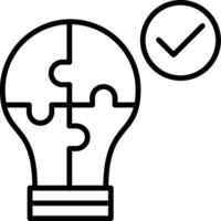 Problem Solving Line Icon vector