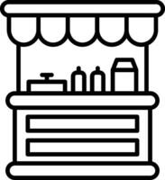 Food Stand Line Icon vector