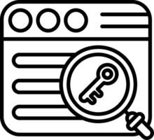 Keyword Line Icon vector
