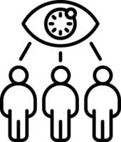 Supervised Line Icon vector