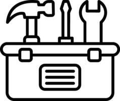 Toolbox Line Icon vector