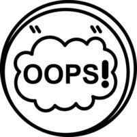 Oops Line Icon vector