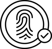 Biometric Recognition Line Icon vector
