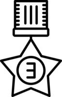 3rd Prize Line Icon vector