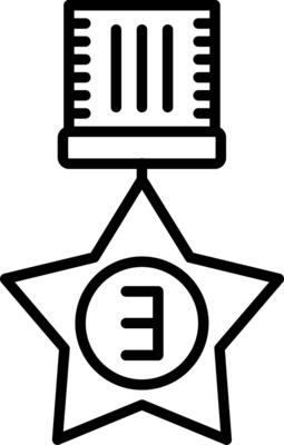 3rd Prize Line Icon