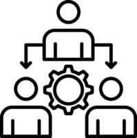 Organization Structure Line Icon vector