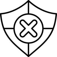 Unsafe Line Icon vector
