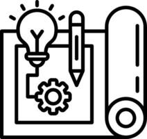 Blueprint Line Icon vector