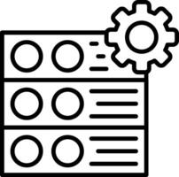 Configuration Line Icon vector