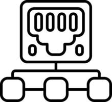 Local Area Network Line Icon vector