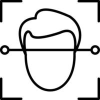 Face Scanner Line Icon vector