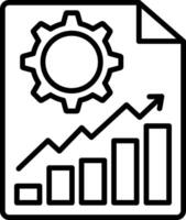 Project Management Line Icon vector