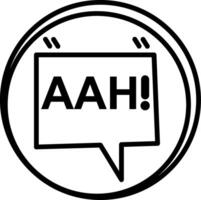 Aah Line Icon vector