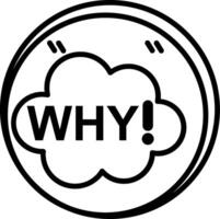Why Line Icon vector