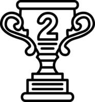 2nd Prize Line Icon vector