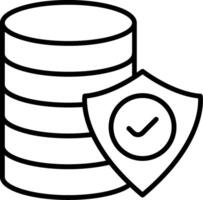 Data Security Line Icon vector