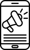 Megaphone Line Icon vector