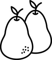 Pear Line Icon vector