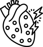 Myocardial Line Icon vector