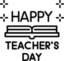 Teachers Day Line Icon vector