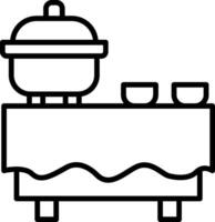 Buffet Line Icon vector