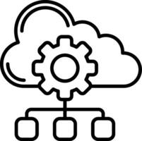 Hosting Line Icon vector