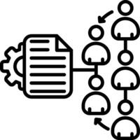 Project Management Line Icon vector