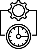 Time Management Line Icon vector