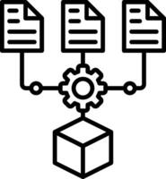 Predictive Modeling Line Icon vector