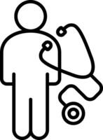 Regular Checkup Line Icon vector