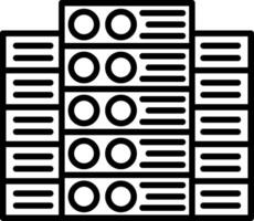 Servers Line Icon vector