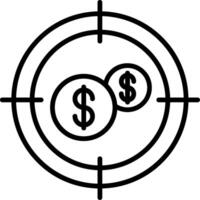 Target Line Icon vector