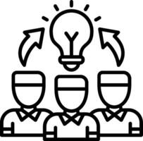 Brainstorm Line Icon vector