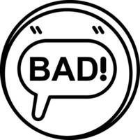 Bad Line Icon vector