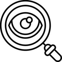 Eye Recognition Line Icon vector