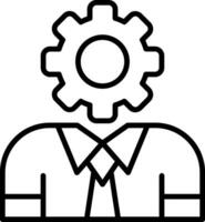 Project Manager Line Icon vector