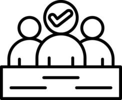Team Line Icon vector