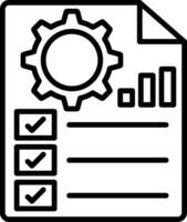 Project Management Line Icon vector