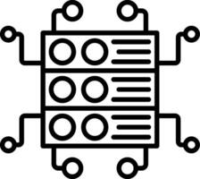 Technology Integration Line Icon vector