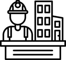 Architect Line Icon vector